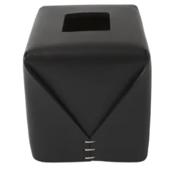 Tissue box Regular quadrato nero di Oscar Maschera