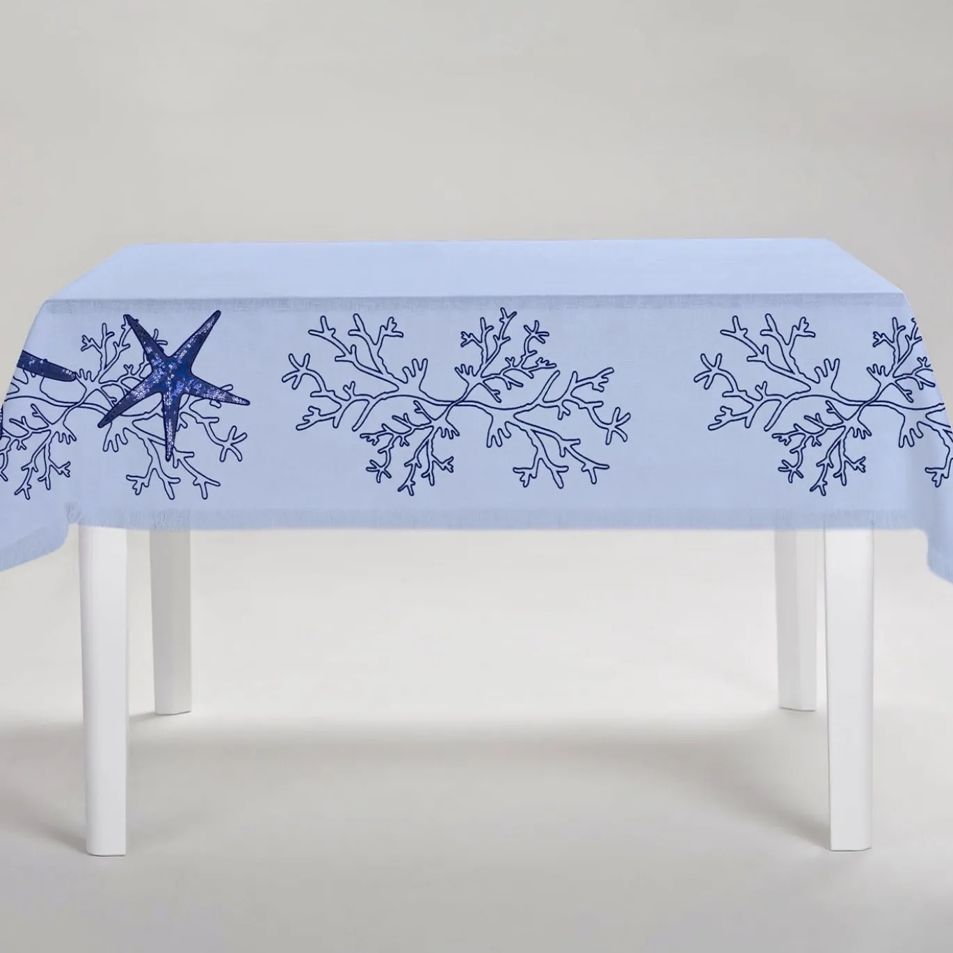 Tovaglia azzurra rettangolare Corallo Blu
