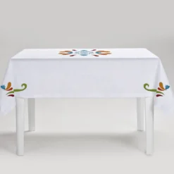 Tovaglia rettangolare in maiolica policroma