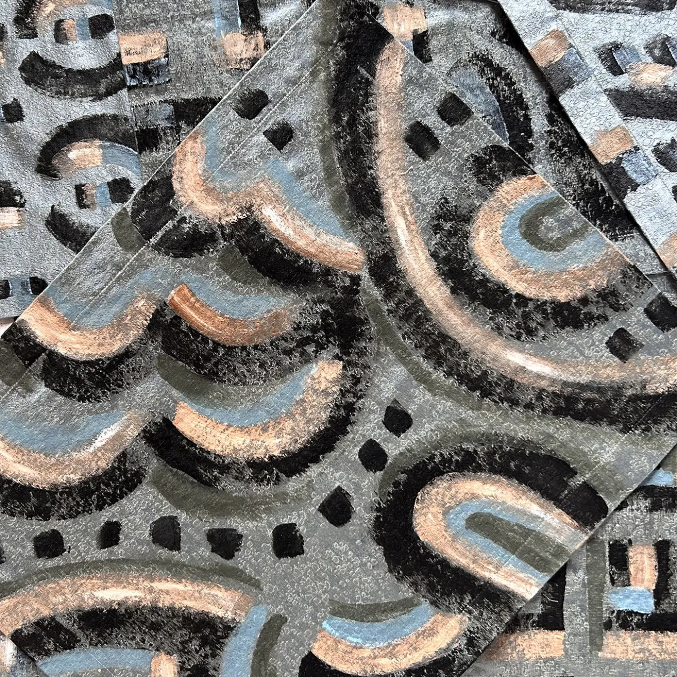 Tovaglietta astratta dipinta a mano della Collezione Canvas No. 3
