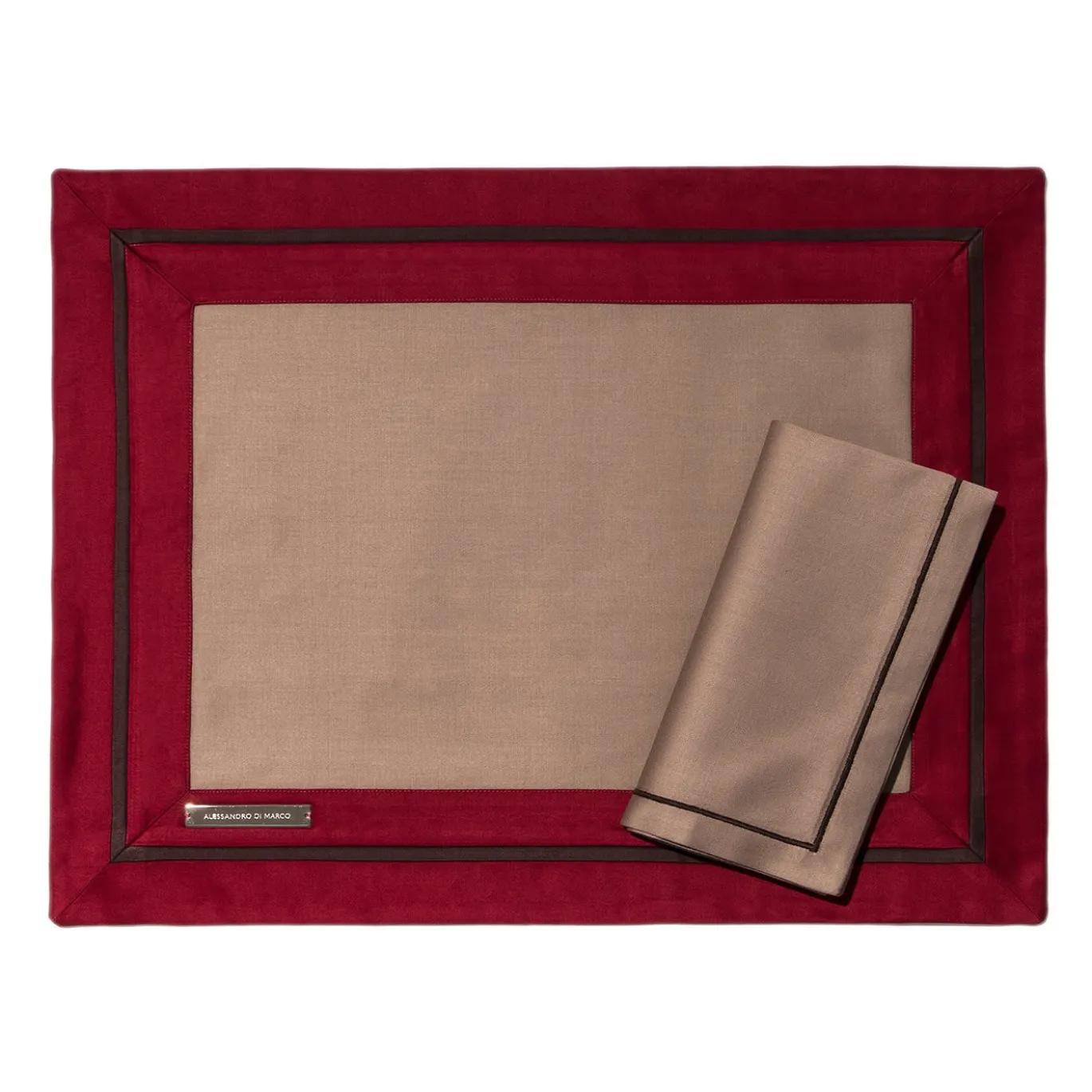 Tovagliette e tovaglioli - Rosso e beige