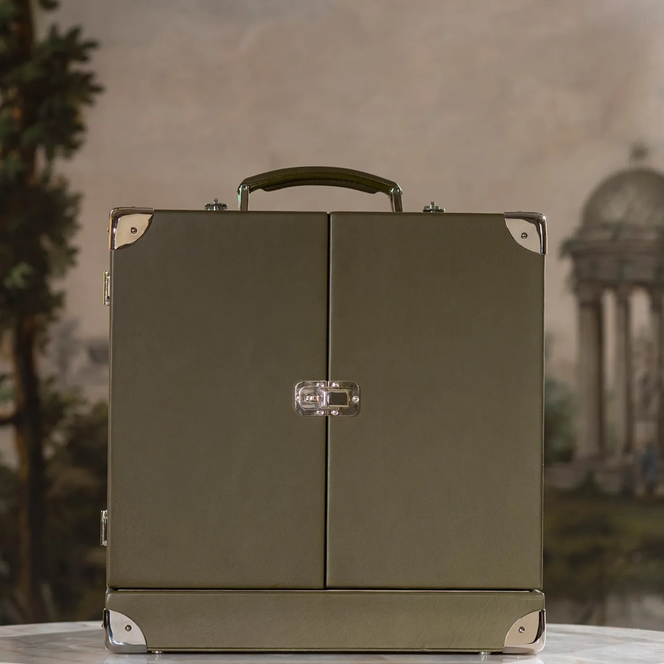 Trunk per Orologi Geneve in Pelle Verde