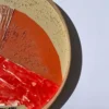 T5 Vassoio rotondo rosso di Meccani Studio
