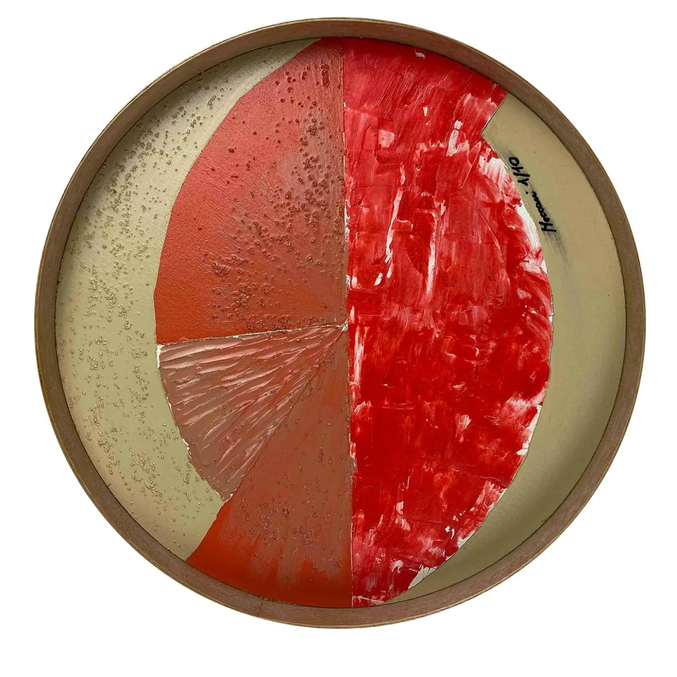 T5 Vassoio rotondo rosso di Meccani Studio