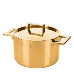 Vaso Attiva Gold 24 cm con coperchio