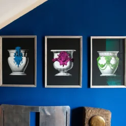 Vaso Blu Serigrafia