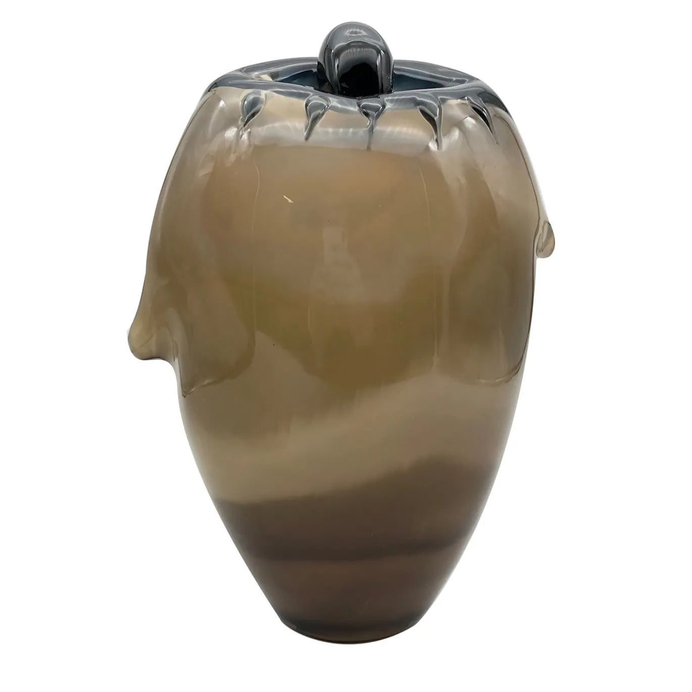 Vaso in ambra scura The Eye di Toso Cristiano