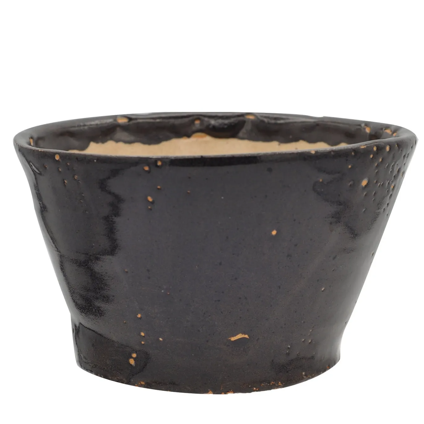 Vaso piccolo nero e naturale