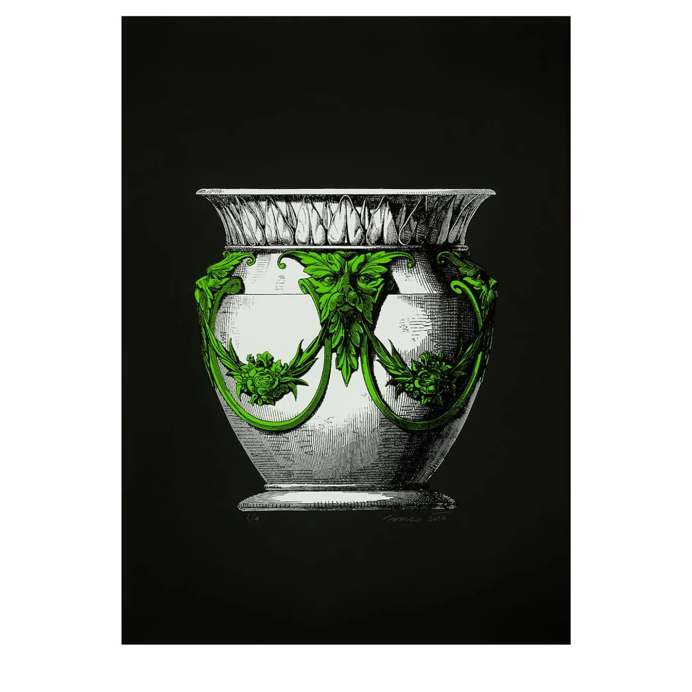 Vaso Verde Serigrafia