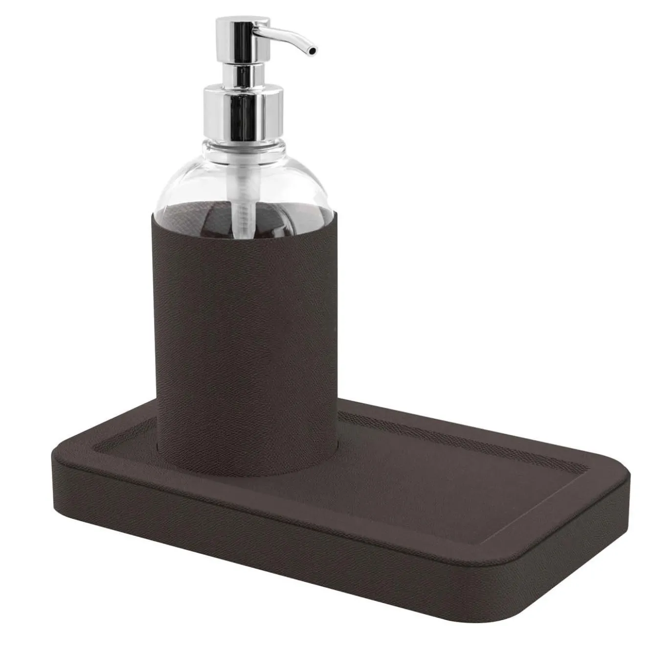 Vassio Igea in pelle marrone con dispenser manuale