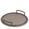 Vassoio D�fil� Rotondo Piccolo in Pelle Marrone
