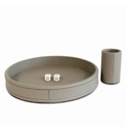 Vassoio grigio Poker Dices