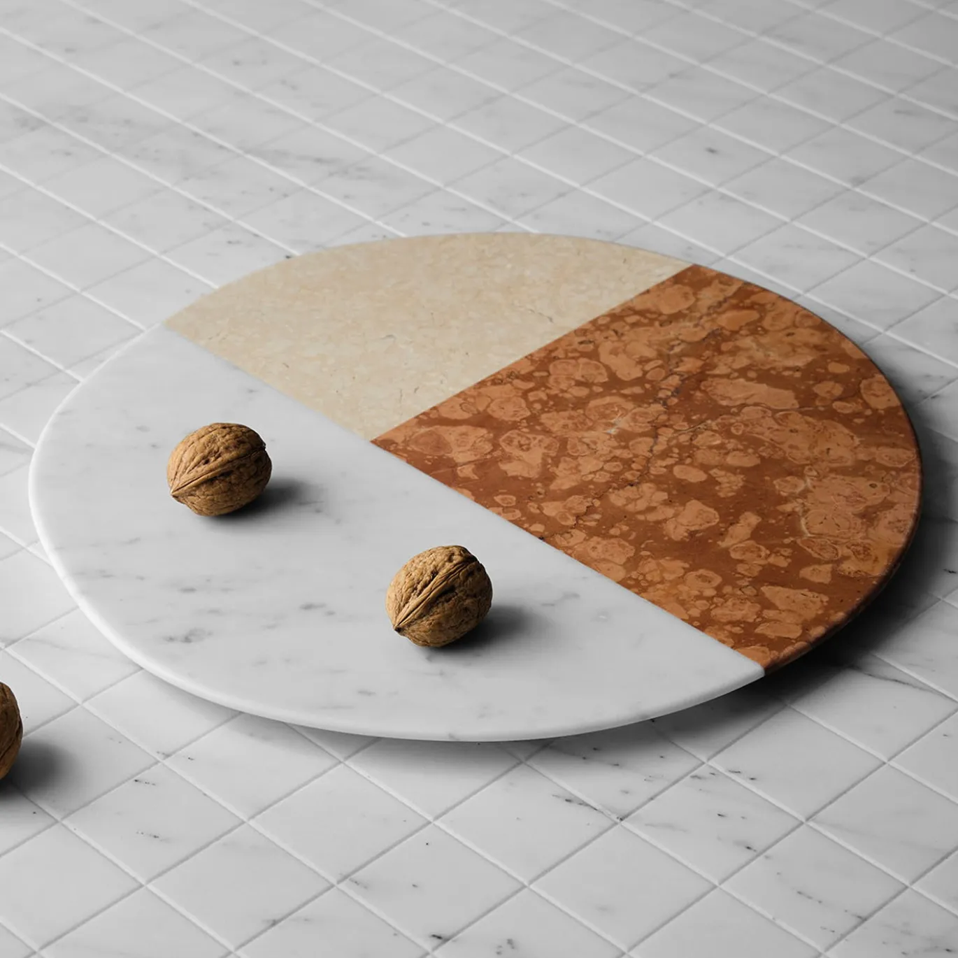 Vassoio Imperfect in marmo rosso