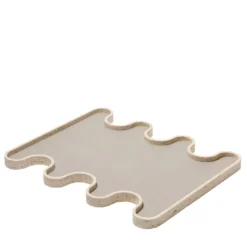 Vassoio in marmo beige Ossicle