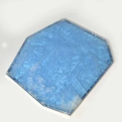 Vassoio in ottone con quarzo azzurro