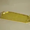 Vassoio in ottone con quarzo giallo