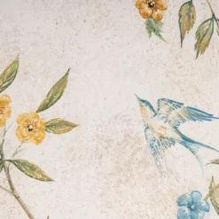 Vassoio Manin bianco con brenches e uccelli colorati