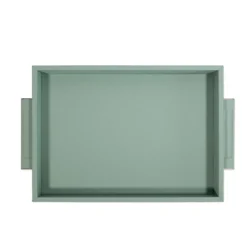 Vassoio medio Ben in Pelle Verde Smeraldo Chiaro