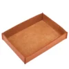 Vassoio medio in pelle caramello