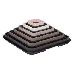 Vassoio quadrato Lloyd N. 2 con cornice bianca