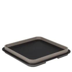 Vassoio quadrato Lloyd N. 5 con cornice color taupe