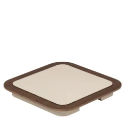 Vassoio quadrato Lloyd N. 2 in beige e noce