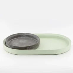 Vassoio Renzo Salvia Verde per Interni ed Esterni
