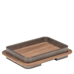 Vassoio rettangolare Lloyd N. 2 con cornice beige