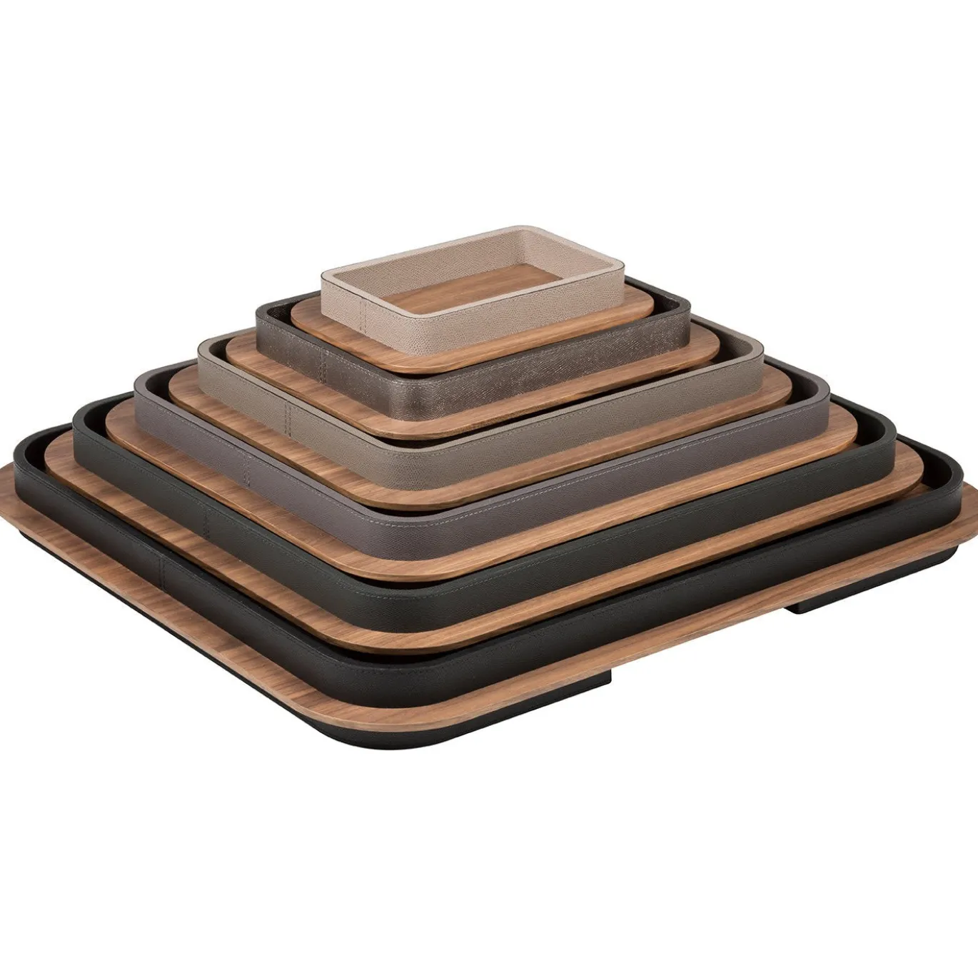 Vassoio rettangolare Lloyd N. 2 con cornice beige