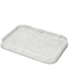 Vassoio rettangolare Polo in marmo bianco grande