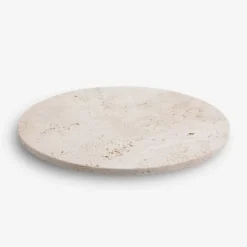 Vassoio rotondo in travertino beige Noster