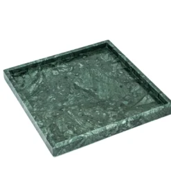 Vassoio Set da Bagno in Marmo Verde