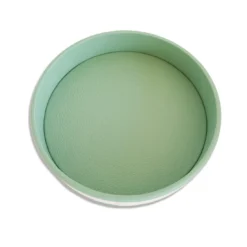 Vassoio verde rotondo a strisce