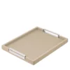 Vassoio Victor Medio in Pelle Beige