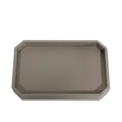 Vide-poche Del Monte media in pelle Grigio Luna