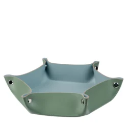 Vide poche in pelle color azzurro cielo ed eucalipto #3