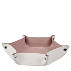Vide poche in pelle color oyster e rosa cenere