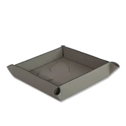 Vide-Poche Michelangelo Butterfly in pelle grigio luna