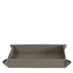 Vide-Poche Michelangelo 19 in pelle grigio luna