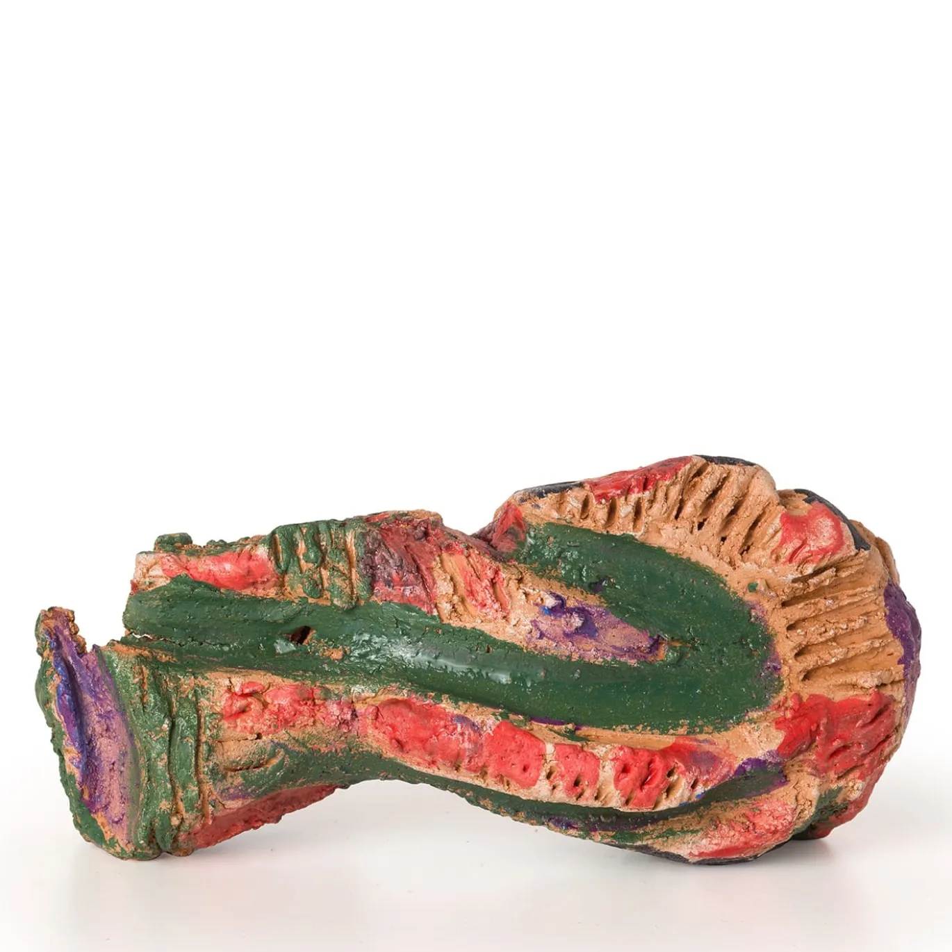Vortice Scultura Decorativa in Ceramica Dipinta