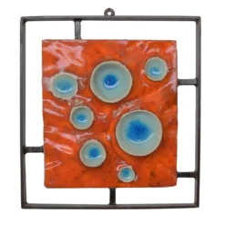 Vulcani, pezzo d'arte in ceramica infuocata