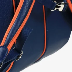 Zaino da Tennis in Pelle Blu Classic