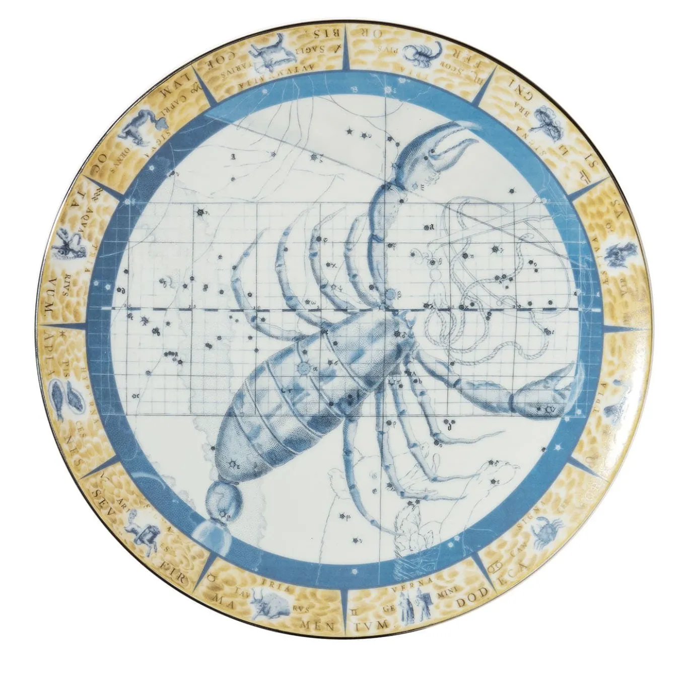 Zodiacus piatto decorativo in porcellana Scorpione