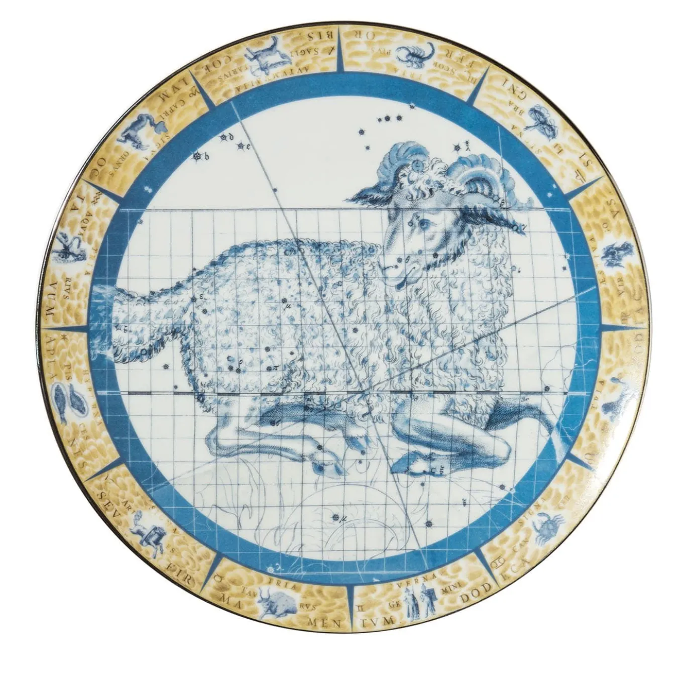 Zodiacus piatto decorativo in porcellana Ariete
